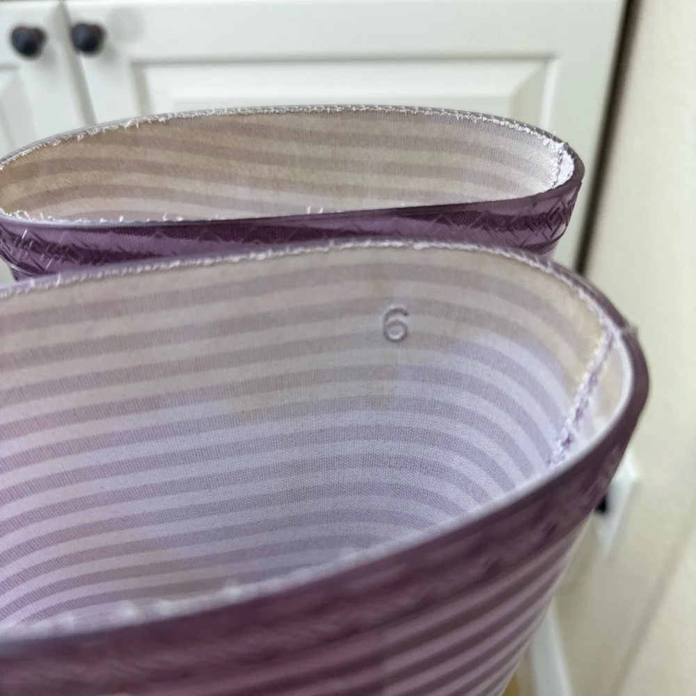 UGG size 6 Raana purple and black striped‎ Rain boots